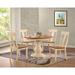 Canora Grey Spokane Extendable Rubberwood Solid Wood Dining Set Wood in White/Brown | 30 H in | Wayfair 504443EE04354730A4BE029288F0E600