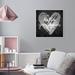 Latitude Run® Fashion & Glam Gorgeous Salute Granite Hearts - Textual Art Print on Canvas in Black/Gray | 24 H x 24 W x 1.5 D in | Wayfair