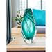 Wrought Studio™ Varrick Aqua 12.75" Indoor/Outdoor Glass Table Vase Glass in Blue | 12.75 H x 6.5 W x 6.5 D in | Wayfair