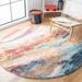 Blue/Orange 79 x 0.98 in Indoor Area Rug - Ebern Designs Arayah Abstract Orange/Aqua/Beige Area Rug Polypropylene | 79 W x 0.98 D in | Wayfair