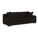 Lillian August Hinson 98" Square Arm Sofa w/ Reversible Cushions in Black | 35 H x 98 W x 39 D in | Wayfair LA6258S_Dewitt Black