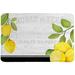 Rosalind Wheeler Knupp Lemon Postcard Memory Foam Bath Mat Polyester/Memory Foam in Gray/White | Wayfair 5A5497BBCA1746919337A39545C22487