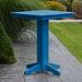 Red Barrel Studio® Nettie Square 5 Piece Bar Height Outdoor Dining Set Plastic in Green/Blue | 42 H x 33 W x 33 D in | Wayfair