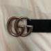 Gucci Accessories | Authentic Gucci Leather Belt With Double G Buckle | Color: Black/Silver | Size: Os