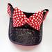 Disney Accessories | Disney Minnie Mouse Bow Visor | Color: Black/Red | Size: Os