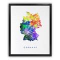 Dignovel Studios 11X14 Germany Map Watercolor Illustrations Art Print Wedding Gift Wall Art Poster Giclee Wall Decor Art Home Decor Wall Hanging World map Print N208