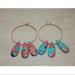 Anthropologie Jewelry | Anthropologie Blue & Pink Teardrop Stone Earrings | Color: Blue/Pink | Size: Os