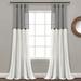 Lush Decor Beckham Window Semi-Sheer Rod Pocket Single Curtain Panel 84.0 H in gray/white/brownMetal in Dark Gray/White | 40"W x 84"L | Wayfair