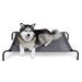 Gray Elevated Reinforced Pet Cot Bed, 52" L X 36.25" W X 7.5" H, Large