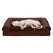 Plush & Suede Full Support Sofa Pet Bed, 30" L X 20" W X 6.25" H, Espresso, Medium, Brown