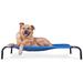 Deep Blue Elevated Reinforced Pet Cot Bed, 43.25" L X 32.25" W X 6.75" H, Medium