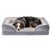 Velvet Waves Perfect Comfort Orthopedic Sofa Bed for Dogs, 36" L X 27" W X 8" H, Gray, Large