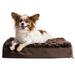 Ultra Plush Deluxe Orthopedic Pet Bed, 20" L X 15" W X 3" H, Chocolate, Small, Brown