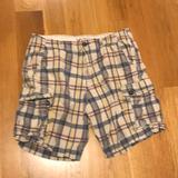 American Eagle Outfitters Shorts | American Eagle Outfitters Blue Plaid Cargo Shorts | Color: Blue/Cream | Size: 38