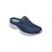 Wide Width Women's The Traveltime Slip On Mule by Easy Spirit in Dark Blue (Size 8 1/2 W)