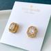 Kate Spade Jewelry | Kate Spade Earrings Gold Crystal Earrings | Color: White | Size: Os