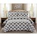 Red Barrel Studio® Dyaymus Reversible Comforter Set Polyester/Polyfill/Microfiber in Gray | Queen Comforter + 2 Shams | Wayfair