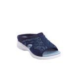 Wide Width Women's The Tracie Slip On Mule by Easy Spirit in Dark Blue (Size 7 W)