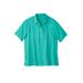 Men's Big & Tall KS Island Solid Rayon Short-Sleeve Shirt by KS Island in Tidal Green (Size 7XL)