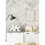 Hokku Designs Allyshia Barn Wood Planks 9' L x 24" W Texture Wall Mural Vinyl in White | 24 W in | Wayfair 9A889CB2779E46339D817B2412464387