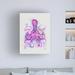 Longshore Tides Octopus Rainbow Splash Pink by Fab Funky - Wrapped Canvas Graphic Art Print Canvas in Indigo/Pink/White | Wayfair