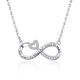 praymos Best Friend Necklace 925 Sterling Silver Friendship Necklace Infinity Necklace for Women Sister Necklace BFF