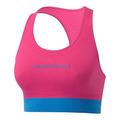 Runderwear Women's Crop Top - Chafe-Free, Performance Running Top (Pink/Cyan, 8-10)