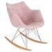 LeisureMod Willow Velvet Eiffel Base Rocking Chair - LeisureMod WR24VPK