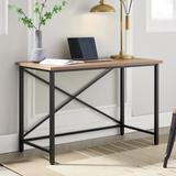 Martina Black and Golden Oak Desk - Hudson & Canal OF0840