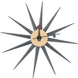 LeisureMod Maxi Modern Design Colorful Star Silent Non-Ticking Wall Clock - LeisureMod MCL18DGR