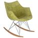 LeisureMod Willow Velvet Eiffel Base Rocking Chair - LeisureMod WR24VLG