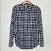 J. Crew Tops | J Crew Navy Checkered Gingham Plaid Button Shirt | Color: Blue/White | Size: S
