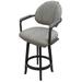 17 Stories Swivel Counter, Bar & Extra Tall Stool Wood/Upholstered/Metal in Gray | 52 H x 20 W x 21 D in | Wayfair 6E3C4379DB3D4A1FBAA42E37461B18EC