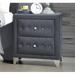 Rosdorf Park Mcquillen 2 - Drawer Nightstand Wood/Upholstered in Gray | 28 H x 30 W x 19 D in | Wayfair 1F42FFE2790C420D853B375A62259688