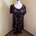 Lularoe Dresses | Euc Lularoe Dipped Carly | Color: Black/Orange | Size: L