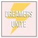 Isabelle & Max™ Dreamers Unite - Painting Print on Canvas in Pink/White | 24 H x 24 W x 1.5 D in | Wayfair 8F0C8E3951674D80AFF27ADED43F809E