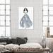 Etta Avenue™ Fashion & Glam Spring Elegance in Blue Dress - Painting Print on Canvas in Black | 45 H x 30 W x 1.5 D in | Wayfair