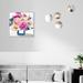 Rosdorf Park Floral & Botanical Colorful Flowers Spring Florals - Painting Print on Canvas in Blue/Pink | 20 H x 20 W x 1.5 D in | Wayfair