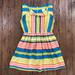 Anthropologie Dresses | Lauren Moffatt Anthro Silk Striped Summer Dress | Color: Blue/Yellow | Size: 8