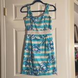Lilly Pulitzer Dresses | Lilly Pulitzer Blue Summer Dress - Size 0 | Color: Blue/White | Size: 0