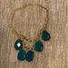 Anthropologie Jewelry | Collar Statement Gold Necklace By Anthropologie | Color: Blue/Gold | Size: Os