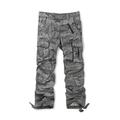 OCHENTA Men's Combat Cargo Trousers Camouflage Army Military Tactical Work Pants #3357 Camo Z Grey 30