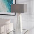 Uttermost Sycamore Gloss White Ceramic Table Lamp