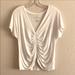 American Eagle Outfitters Tops | $5 Top Sale Aeo Ruched Top | Color: White | Size: M