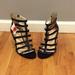 Nine West Shoes | Gorgeous Nine West Black Strappy Heels - 9.5 Nwt | Color: Black | Size: 9.5