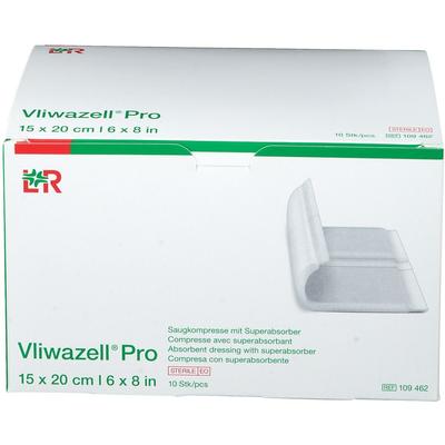 Vliwazell Pro superabsorb.Kompr.steril 15x20 cm 10 St Kompressen Image