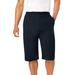 Men's Big & Tall Lightweight Extra Long Jersey Shorts by KingSize in Black (Size M)