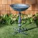 House of Hampton® Accringt Birdbath Metal in Blue | 27.2 H x 19.3 W x 19.3 D in | Wayfair F6BDCB64B58E4528B88A9E7A8DA1140D