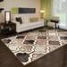 White 24 x 0.31 in Area Rug - Winston Porter Ahtziry Chocolate Contemporary Geometric Trellis Indoor Area Rug | 24 W x 0.31 D in | Wayfair