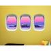 East Urban Home Airplane Clings Room Aviation Wall Decor Vinyl in Blue/Pink | 14 H x 33 W in | Wayfair 6AEF9A74C8D4445E9983DF1532E92B12